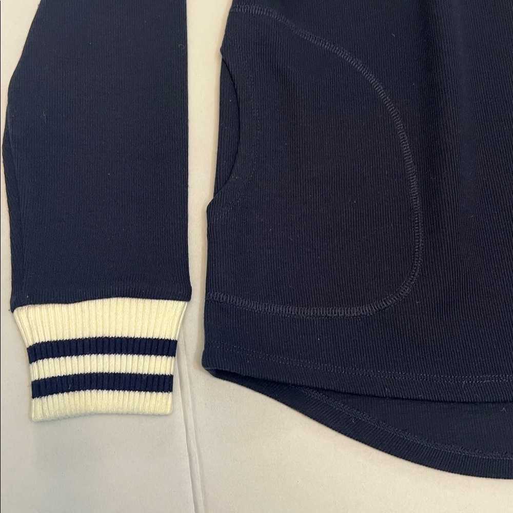 KRIMSON KLOVER BLUE & WHITE QUARTER ZIP PULLOVER SWEATER SKI RESORT WEAR XS - Picture 5 of 12